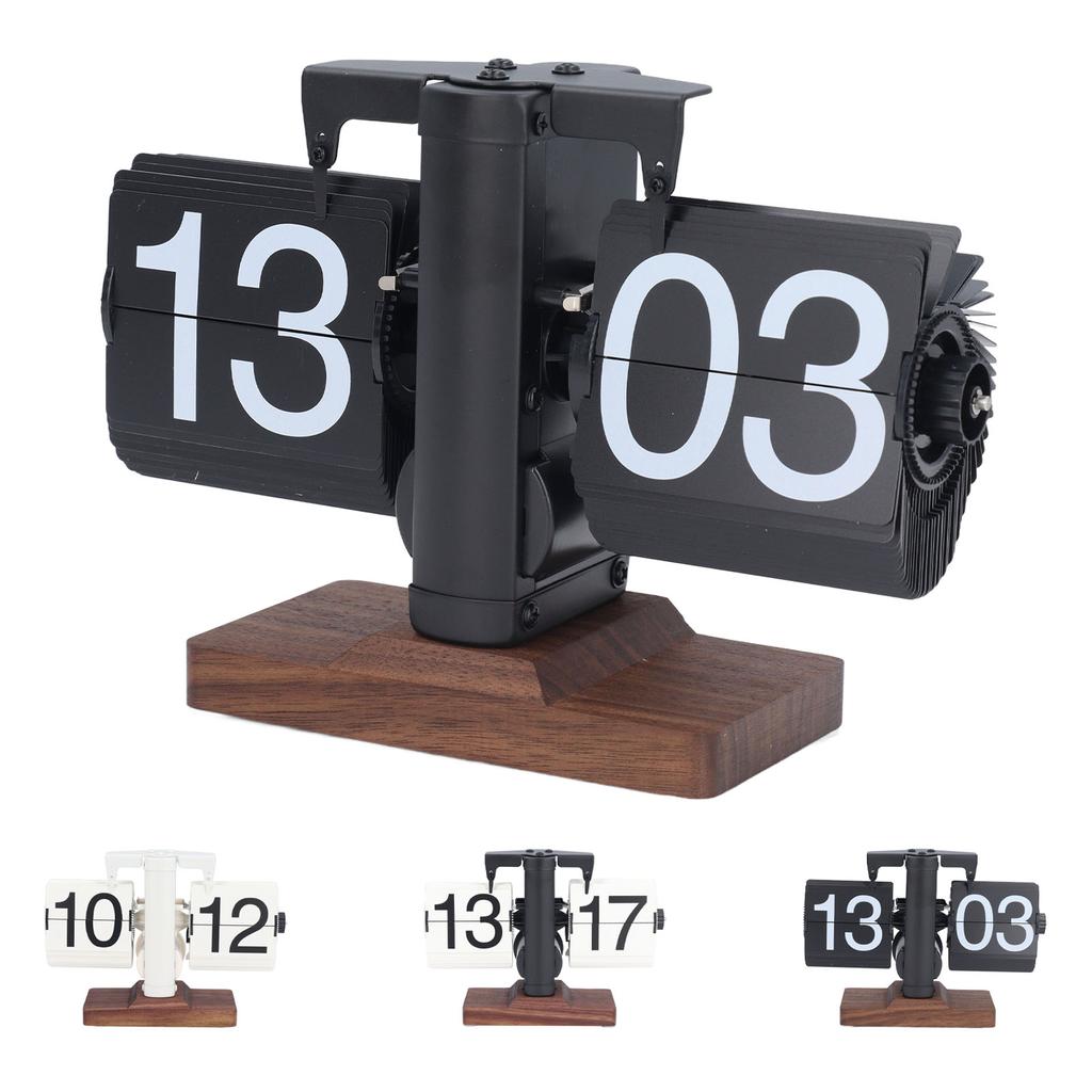 Ретро-часы с откидной крышкой, стильный минималистский стиль, небольшой баланс, 24 часа, автоматический перелистыватель страниц, механический