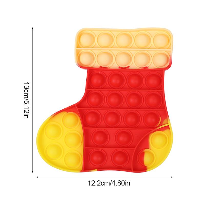 Дед Мороз Рождественская елка Поп Игрушка Фиджет Детям Подарки на новогоднюю вечеринку Сувениры Рождественское украшение Пузырь Сенсорный Антистресс Игрушки