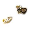 Les Trésors De Lily [E0266] - Двухцветные позолоченные серьги «Love Love» - 10x9 мм