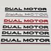 3D ABS Chrome Red Line Black Logo DUAL MOTOR Emblem Letters Car Styling Trunk Badge Sticker for  Model3/Y/S/X DUAL MOTOR Accessories