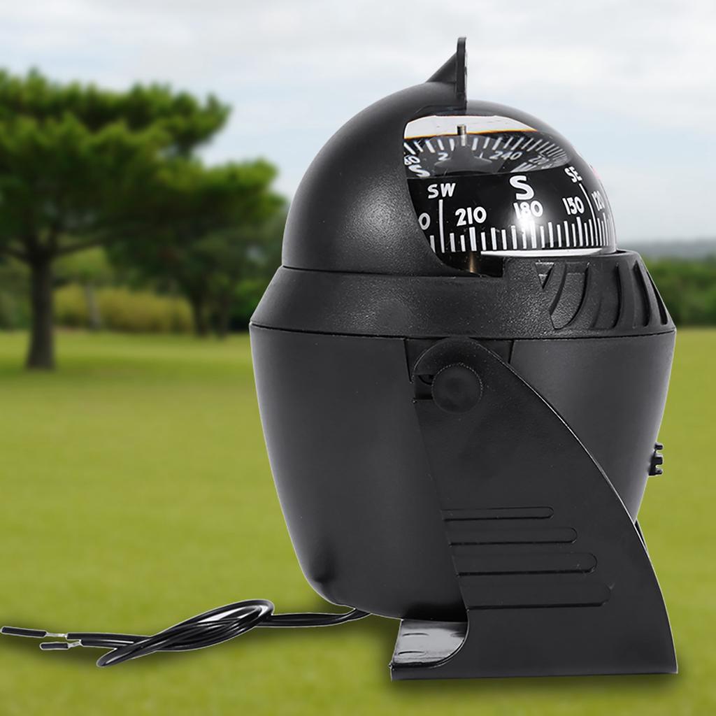 Высокоточный светодиодный поворотный компас, навигационный электронный компас для морского катера, автомобиля