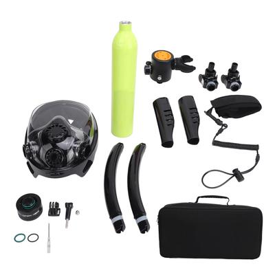 Комплект снаряжения для дайвинга с аквалангом, полнолицевая маска для дайвинга, трубка, очки с малым баллоном для дайвинга объемом 0,5 л для снорклинга, рекреационного дайвинга