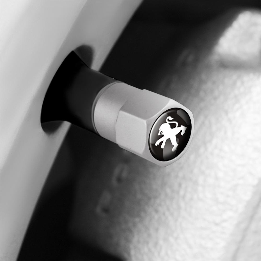 2026 Hot Car Sticker For Peugeot 207 3008 206 208 308 307 407 508 2008 5008 Aluminum Metal Car Tire Valve Cover Car Badge Nylon