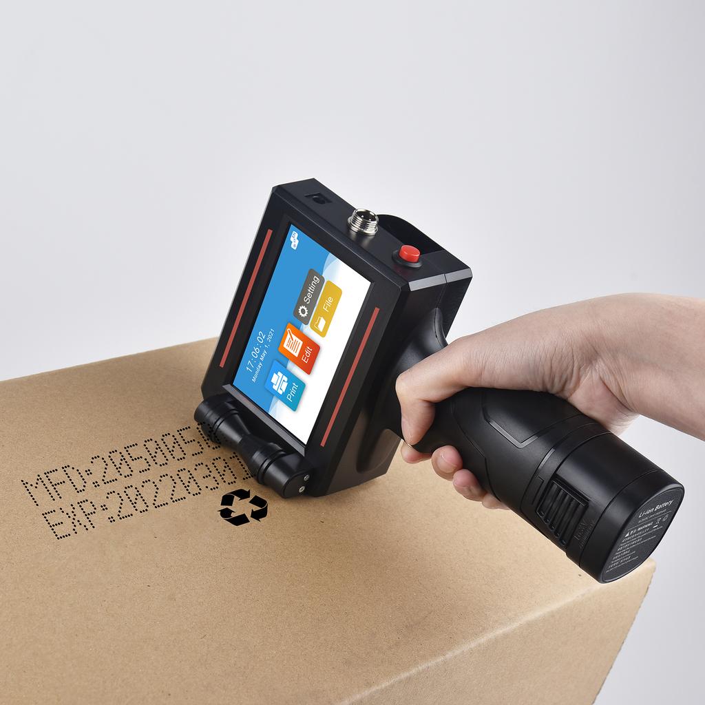 Ручной принтер Портативный струйный принтер Струйный принтер высокого разрешения с 4,3-дюймовым светодиодом