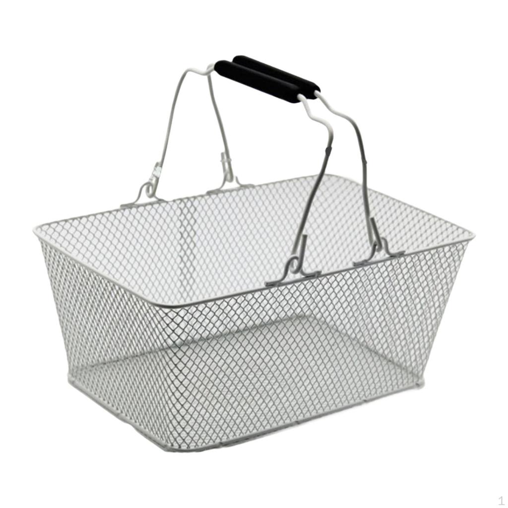 Basket of Multifunctional Metal Practical Portable with Handles for Supermarket