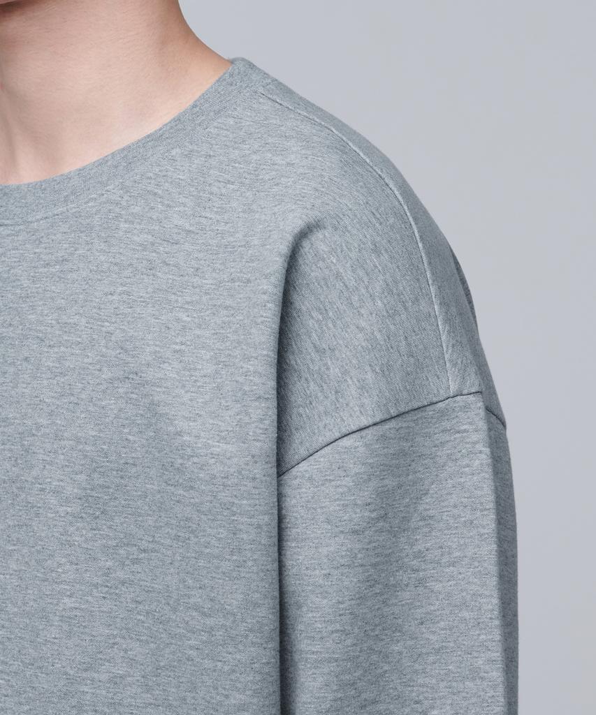 MUSINSA STANDARD Flat Terry Oversized String Sweatshirt [Medium Grey]
