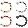 Jewelry Girls Fake Septum Women Men Nose Hoop Rings Twisted Rope Titanium Ring Fake Nose Ring