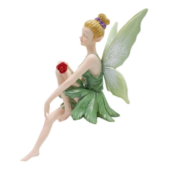Фигурка Феи цветов Юшэн, расписанная, сидящая, статуэтка феи, садовая скульптура феи для украшения комнатных и уличных кашпо, бонсай