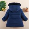 Children Winter Coats for Girls 1 To 6 Years Old Clothing Velvet and Thickened Fashion Cotton Jacket Hooded Parkas