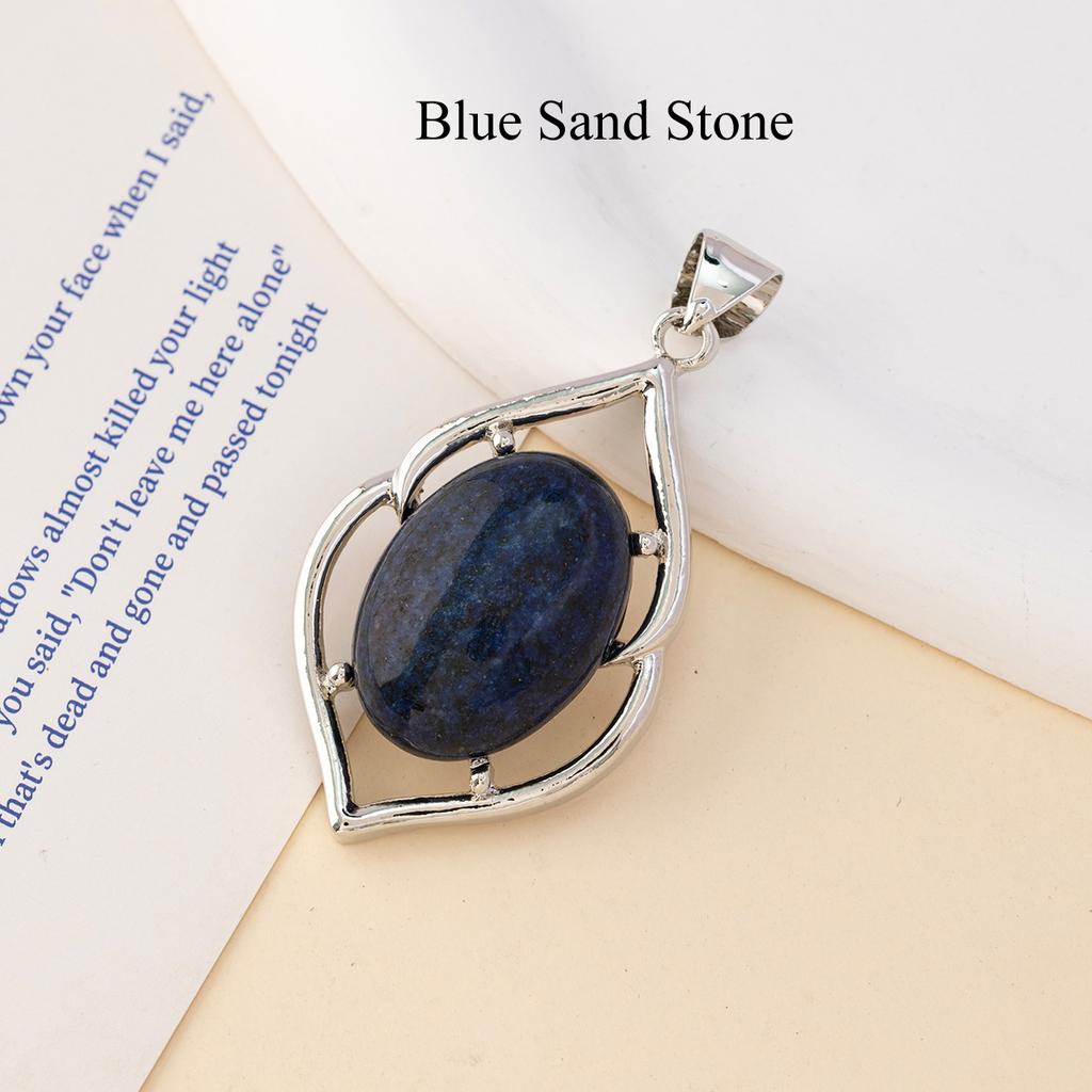 1Pc Reiki Healing Crystal Pendant, European and American Geometric Style Natural Stone Gems Charms for DIY Women Necklace Accessories, Jewelry Making