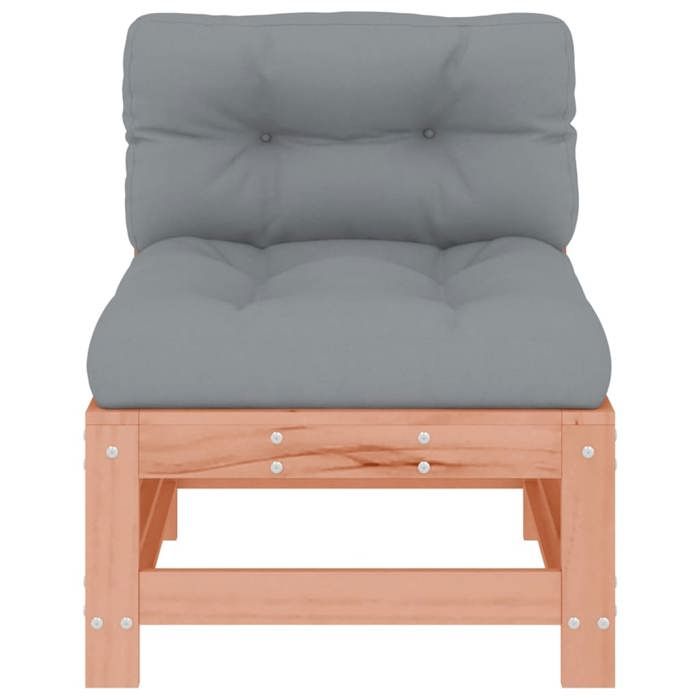 VidaXL Central Sofa with Cushions, Seat with Backrest, Garden Furniture Terrace Balcony Patio Outdoor, Brown Wood 825665