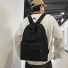Solid Color Student Schoolbag Women Large Capacity College Style Backpack Men Travel Backpack