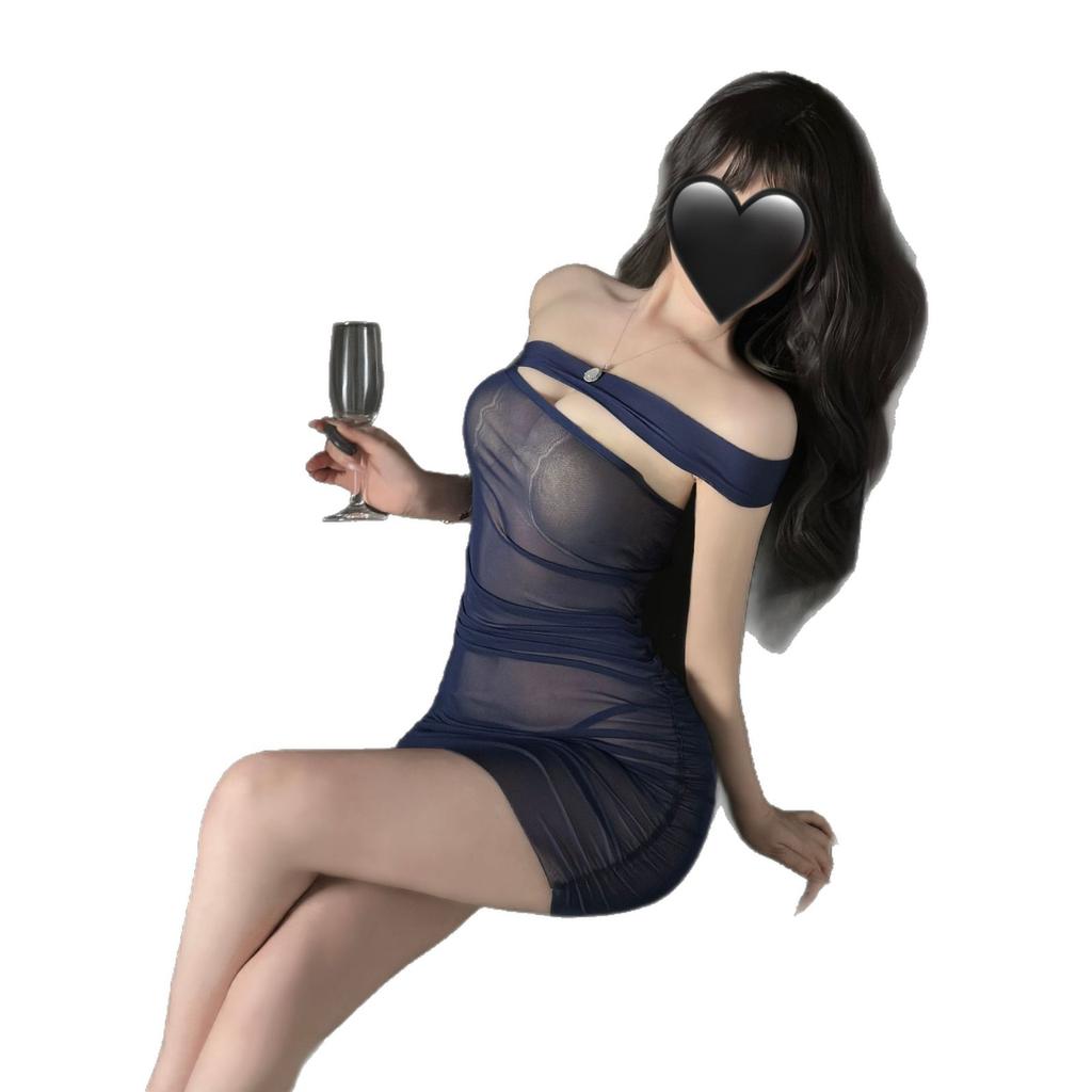 Sexy perspective erotic underwear hip skirt pure desire small chest free uniform young women pajamas women's suit