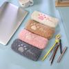 Large Capacity Stationery Organizer Plush Pencil Case Cute Cosmetics Pouch