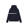 Fila Logo Print Fitness Knitted Hooded Cardigan Jacket Men Jackets Dark-Blue A61M211511FNV