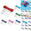 Stainless 4pcs Steel Fork Spoon Chopstick Travel Camping Cutlery Gift Set