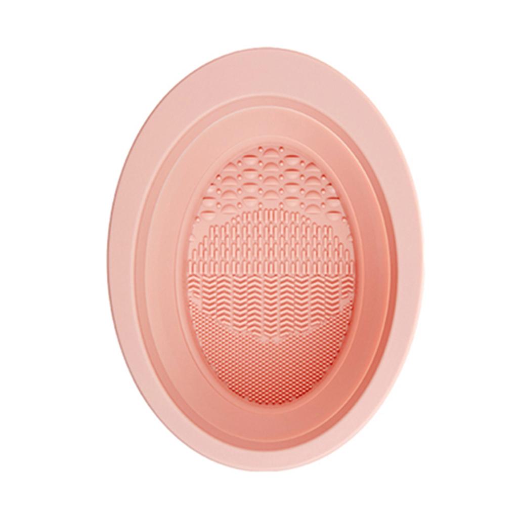 Makeup Brush Puff Cleaning Bowl Silica Gel Foldable Portable Beauty Egg Cleaning Tool For Women