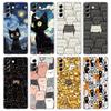 Чехол для телефона с принтом кошки для Samsung Galaxy S24 S23 S22 S20 Ultra S21 FE 5G S10 S9 Plus S10E S8 Мягкий силиконовый прозрачный чехол