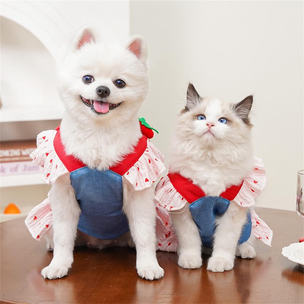 Puppy Dress Skirt Cats Beach Skirt Heart T-shirt Dress Beach Puppy Dog and Cats Princess Holiday Wedding