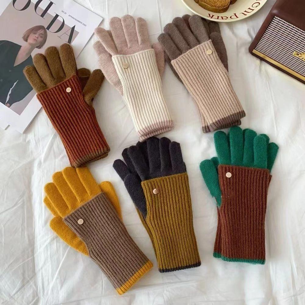 Warm Long Gloves Open-Finger Arm Cover Casual Winter Women Gloves Cycling
