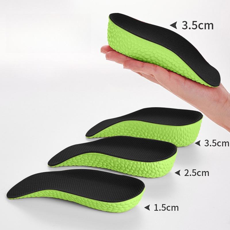 Arch Support Height Increase Insoles Half Pads Orthopedic Breathable Memory Foam 7 Points Lifts Shoe Pads Flat Feet Support