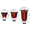 2pcs Double-layer Glass Cup Set Espresso Coffee Cup Anti-scalding Brandy Wine Shot Glass Teacup Clear Mug 120/180/280ml