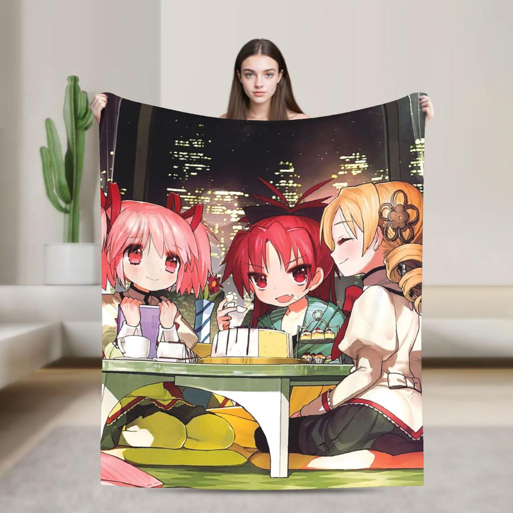 Mahou Shoujo Puellas Magis Madokas Magicas Blankets Sayaka Miki Flannel Awesome Warm Throw Blanket for Coverlet Textile Decor