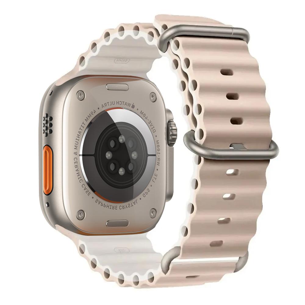 Ocean Strap for apple watch Band 49mm 44mm 40mm 45mm 41mm 46mm silicone bracelet correa iWatch series 7 6 5 3 se 8 9 10 ultra 2