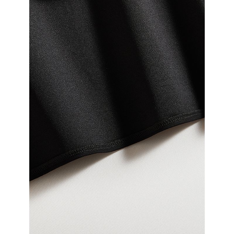 Handmade Beaded Color Sequin! Girls' Stretch Cotton Long Sleeves Round Neck Straight-leg Black Slimming and Fashionable T-shirt Spring & Fall