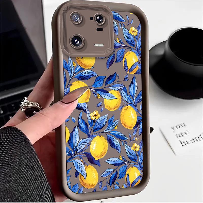 Летний желтый чехол с лимонами для Xiaomi Mi 15 Pro 14 14T 13 13T 12 11 Lite 11T POCO X7 X6 5G X5 X3 NFC F6 F5 M7 M6 4G Чехол Funda