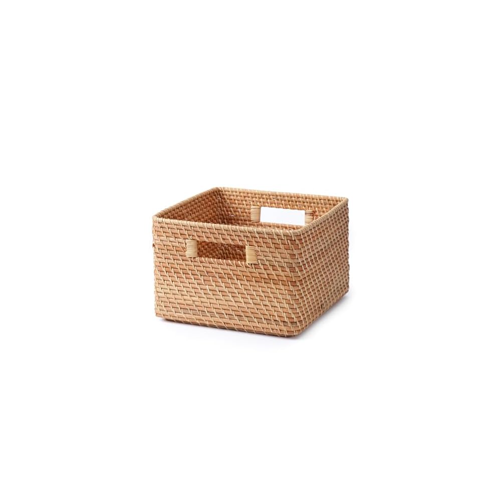 Прямоугольная плетеная корзина MUJI, штабелируемая, ротанг, большая V Прибл.. Ш35 x Г36 x В24см 18021826 Корзина