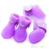 4Pcs Pet Shoes Dog Waterproof Rain Boots Booties Rubber Shoes Candy Colors