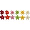 Laser Cut Felt Flowers with Rhinestones and Printed Designs - Pack with 2 Shapes In 6 Colors. Ref 450760