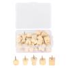 30Pcs Wooden Push Pin Natural Wood Durable Easy Removal Wide Application Thumbtack For Corkboards