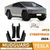 Защитная накладка порога и грязезащитный щиток передней двери Tesla Cybertruck 2024