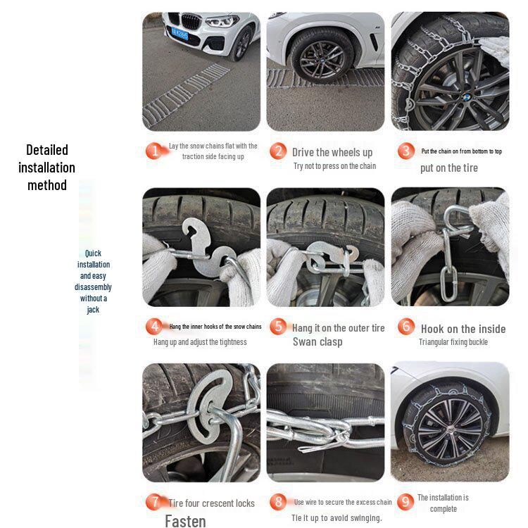 2025 Anti-Skid Manganese Steel Chains for Pickup Truck Off-Road Tires - Winter Snow & Ice Emergency Use