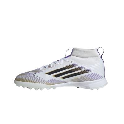 F50 League TF Mid Удобные Универсальные Нескользящие Прочные Детские Футбольные Бутсы Детские Футбольные Бутсы Белый Платиновый JI3550