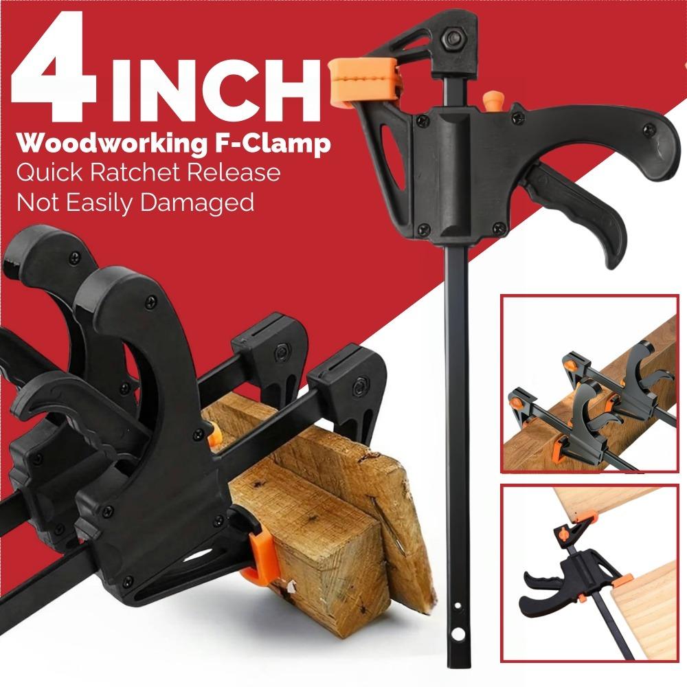 4 Inch Woodworking F Clamps 1/2/4PCS Portable Quick Ratchet Release Speed Squeeze Wood Working Clamps DIY Carpentry Hand Tool