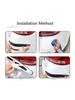 2Pc 40x5CM Car Bumper Protector Guard Anti-Scratch Strips Sticker 4PCS 14x2.5CM Car Door Protection Anti-collision Body Protect