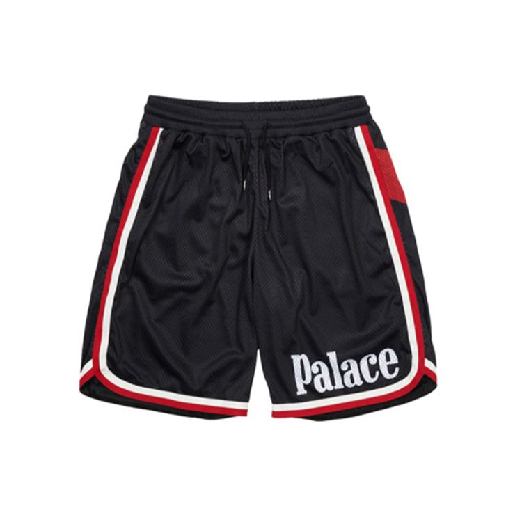 Palace SS22 сохраняет графические шорты на шнурках унисекс шорты черные PAL-SS22-346