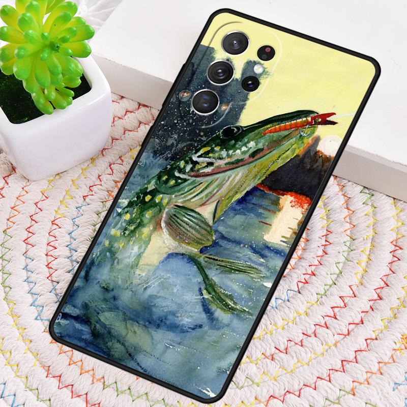 Рыболовная приманка Щука Чехол для телефона из ТПУ для Samsung Galaxy note 10 pro S26 S25 S24 S23 S22 Ultra Plus S21 FE S20 Ударопрочный чехол