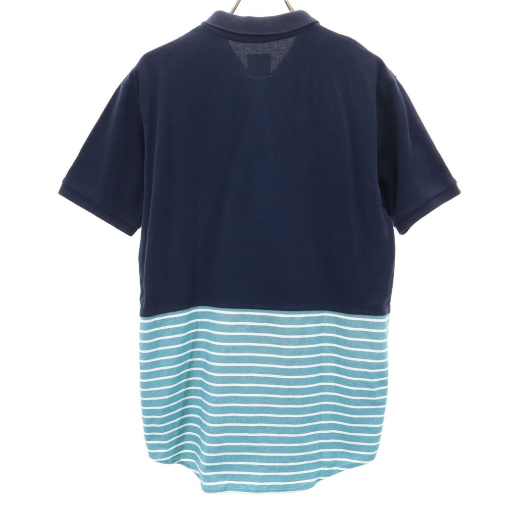 Mr.GENTLEMAN сделано в Японии Поло с коротким рукавом с полосатым узором M Телесный Мужское Б/У