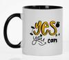 Inkdotpot Да, ты можешь 11 унций керамическая кружка для кофе Вдохновляющий юмор для взрослых Сотрудник Босс Коллеги День рождения