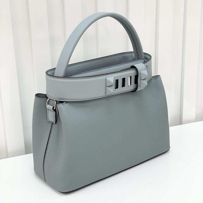 2026 Womens Top Grain Leather Bucket Bag With Swift Accents Detachable Strap Medium Size Daily Wear