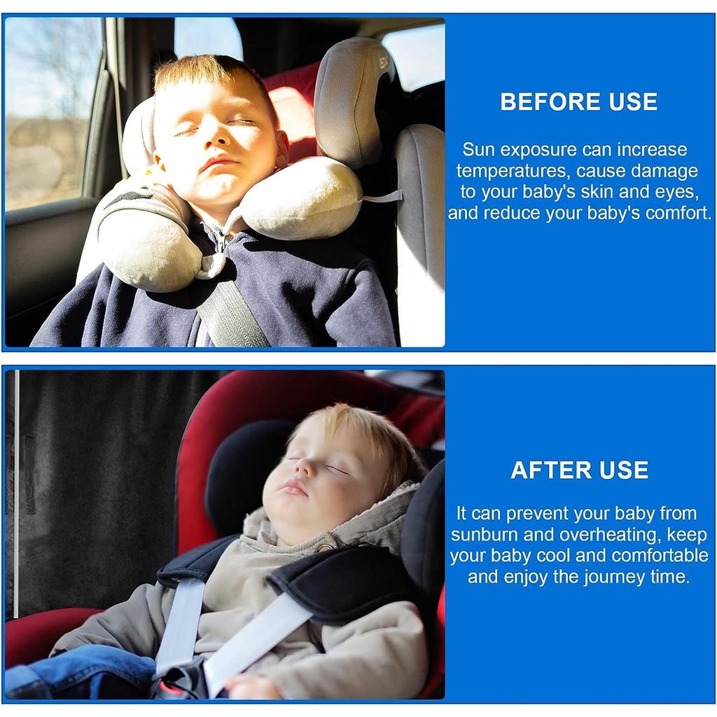 Car Divider Curtain Sun Protection Car Curtain Travel Privacy Removable Front and Rear Car Interior Divider Curtain Sun Visor Heat Protection