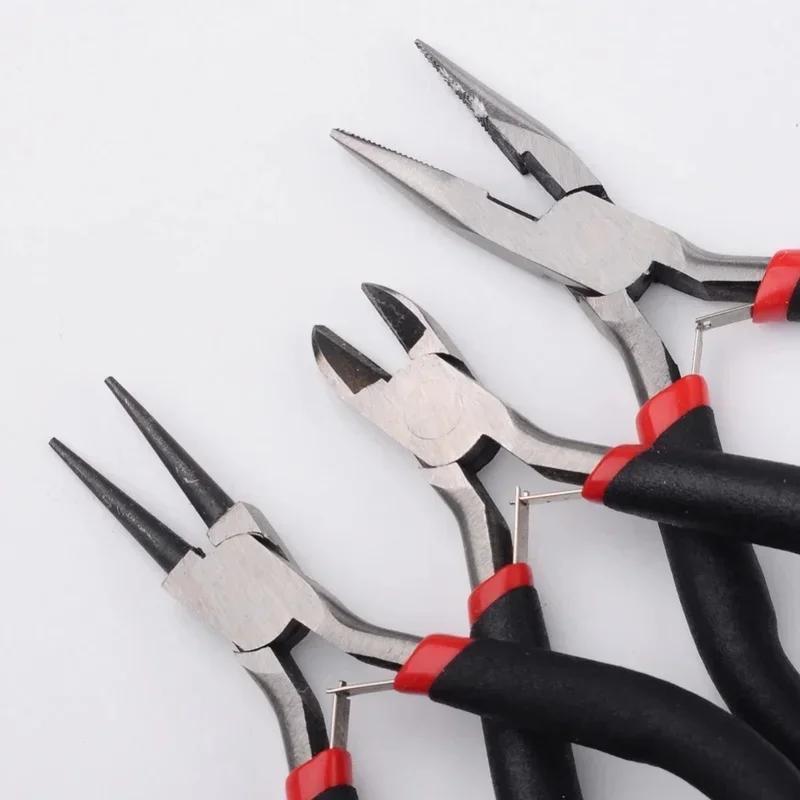 8 Pcs/set of Jewelry Tools Jewelry Making Pliers Multifunctional DIY Handmade Scissors Tweezers Household Portable Hardware Set