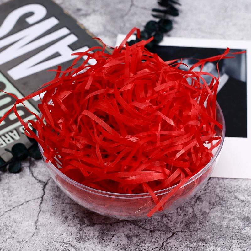 Decorative Gift Box Set: Red, Black, Pink & Blue Raffia with String Lights, Rabbit, Small Bouquet