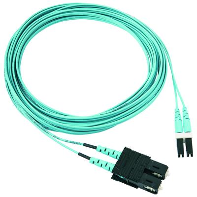 Оптический патч-корд Panduit FX2ERLNSNSNM005, 5 м, OM3, с разъемами SC на одном конце и LC на другом