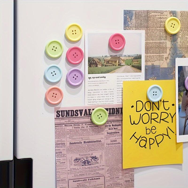 12 шт. Красочные магниты на холодильник в форме пуговиц, Декоративные магниты из АБС-смолы, Домашний декор, Праздничные подарки, Яркие желтый, розовый, зеленый, фиолетовый, синий