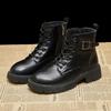 Ботинки, женские осенние ботинки 2023, ботинки с толстой подошвой, увеличивающие рост, повседневные ботинки